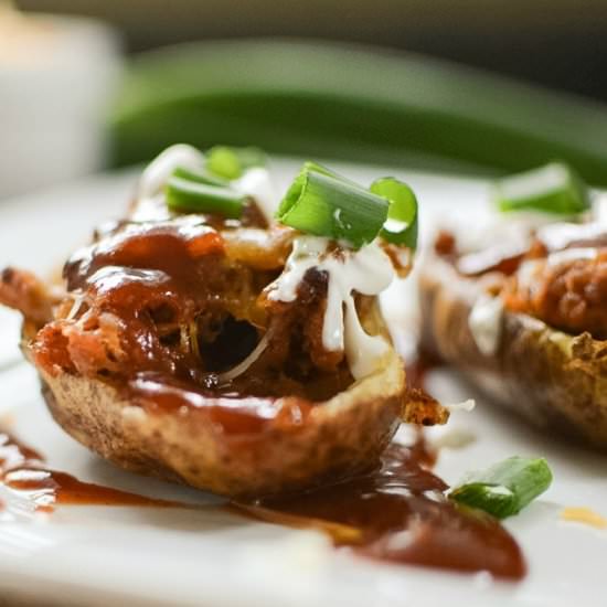 BBQ Potato Skins Appetizer