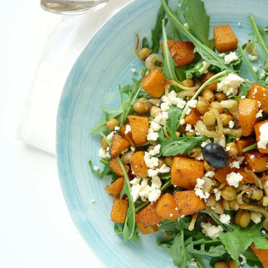 Roasted butternut & chickpea salad