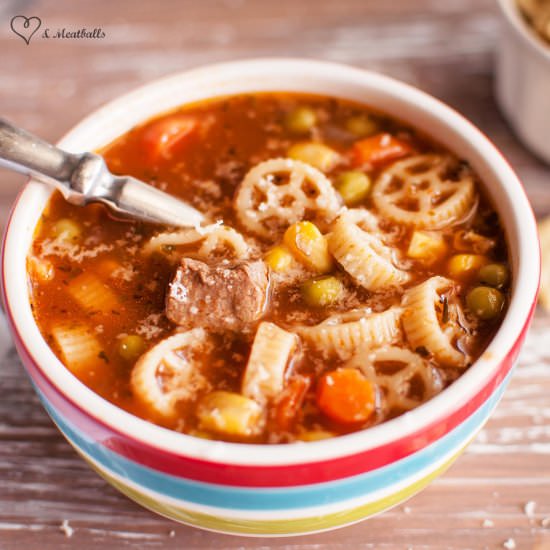 Filling Vegetable Beef Soup