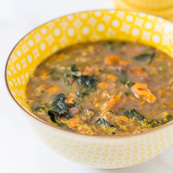 Lentil, Kale and Sweet Potato Stew