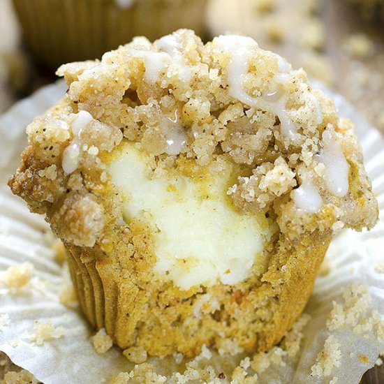 Carrot Cake Muffins with Cheesecake