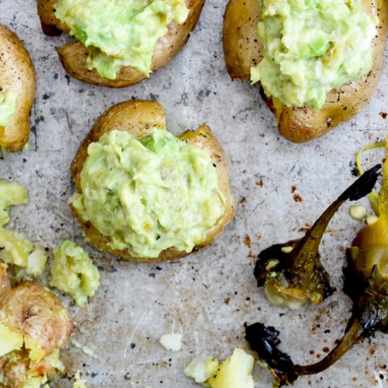 Grilled Potatoes with Guacamole