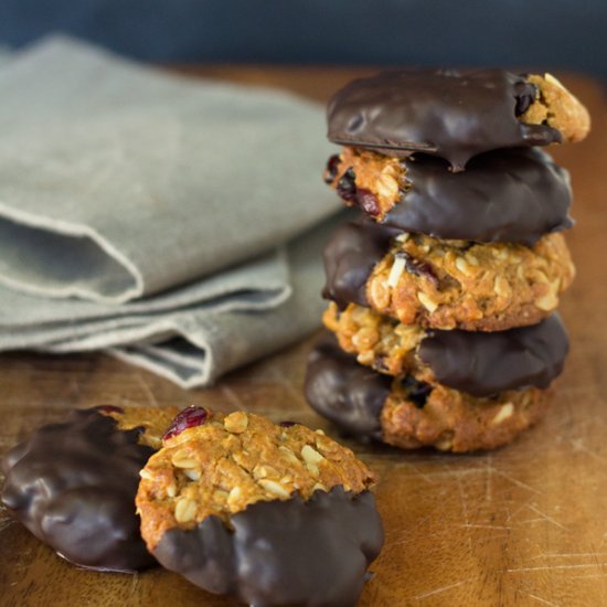 Cranberry and Almond Anzac Biscuits