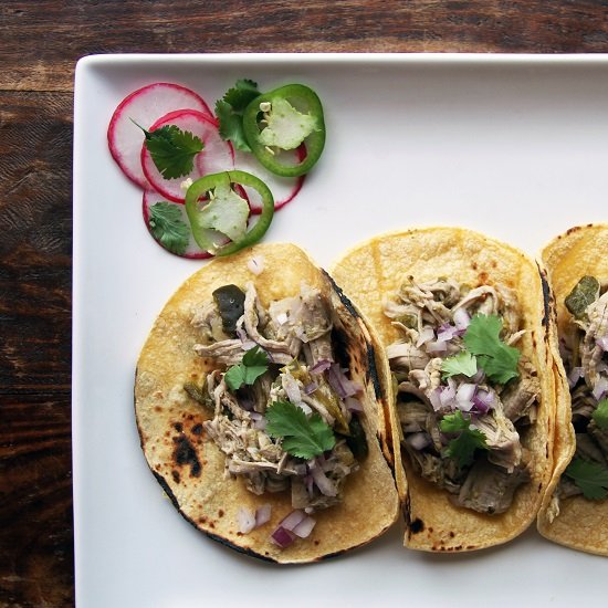 Chile Verde Pork Tacos