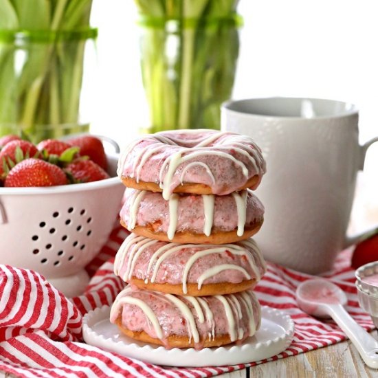 Strawberries and Cream Mix Donuts