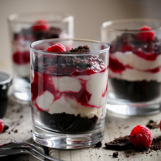 Raspberry Oreo Cheesecake Parfaits