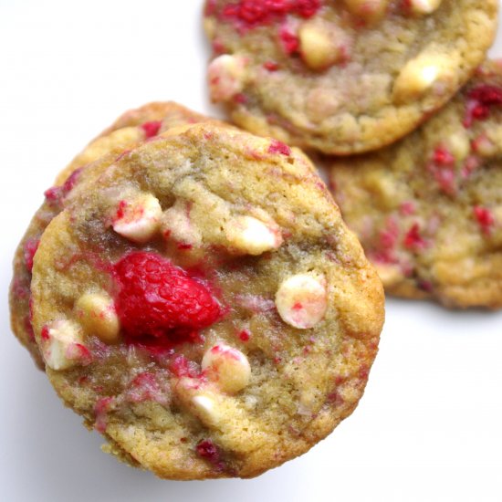 Raspberry White Chocolate Cookies