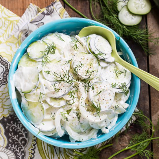 Southern Creamy Cucumbers