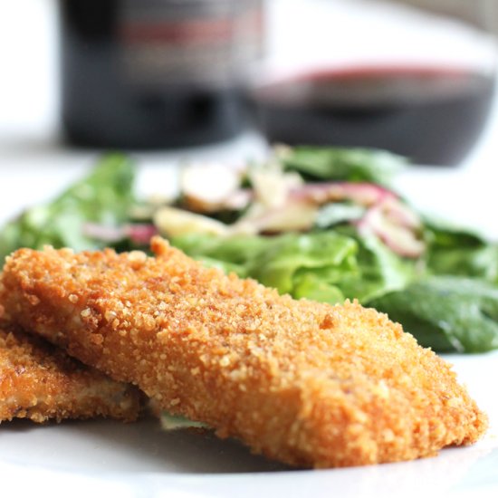 Pork Milanese & Butter Leaf Salad