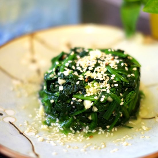 Sesame Spinach in Garlic