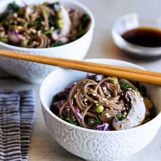 Buckwheat Noodles & Sautéed Veggies