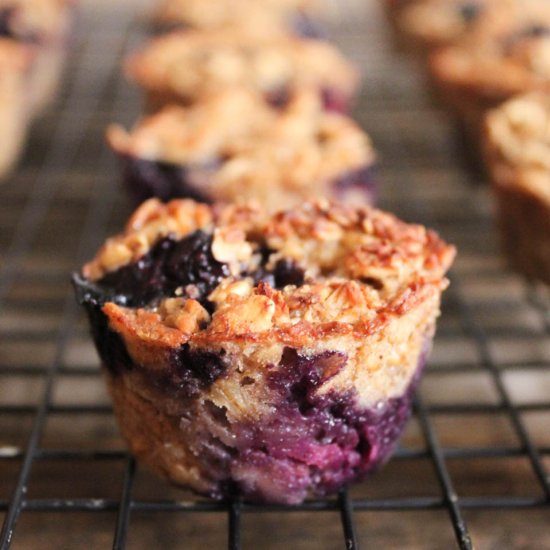 Banana-Berry Baked Oatmeal Bites