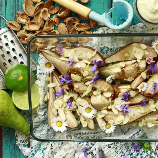 Balsamic Pears with Vanilla Tofu Cream