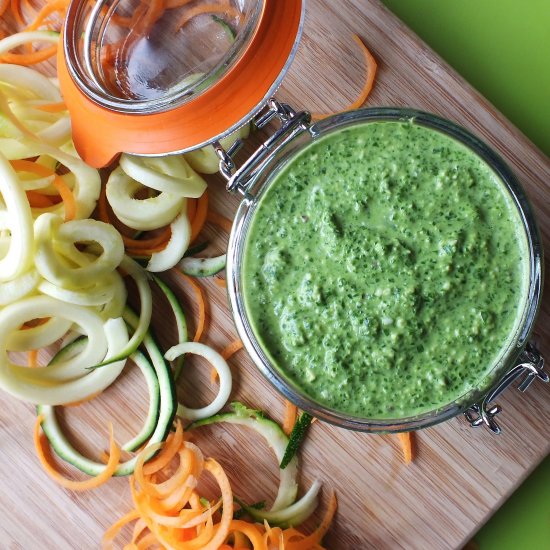 Lemony Spinach Raw Pesto