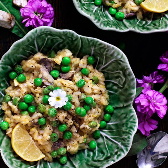 Creamy Mushroom and Leek Risotto