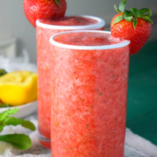 Bourbon Strawberry Slushies