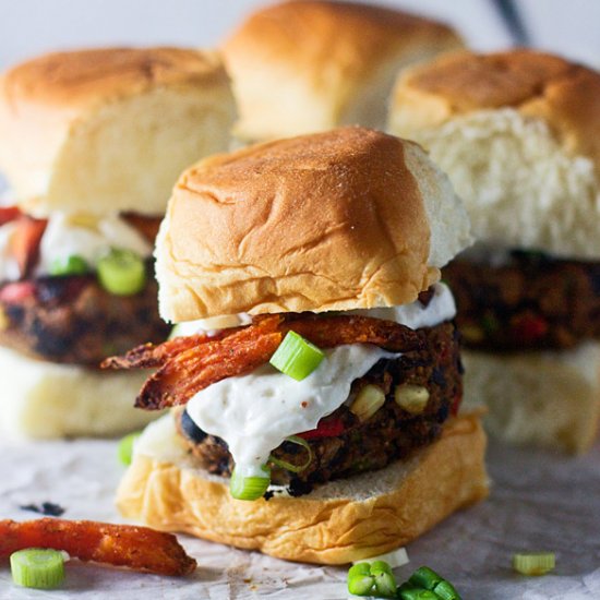 Chipotle Black Bean Sliders