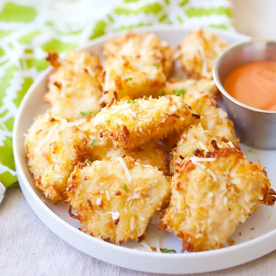 Parmesan baked chicken nuggets