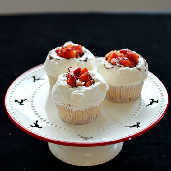 Strawberry Balsamic Cupcakes