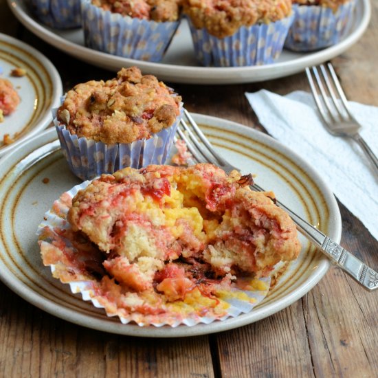 Rhubarb & Custard Muffins