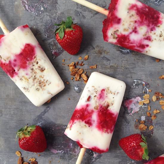 Yogurt Parfait Breakfast Popsicles