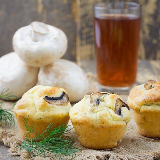 Appetizer Muffins with Champignons