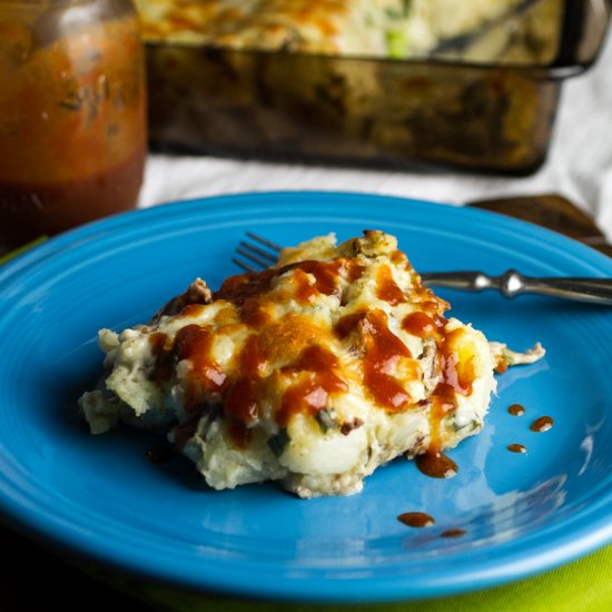 Pulled Pork Potato Casserole