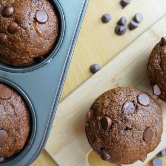 Double Chocolate Banana Muffins