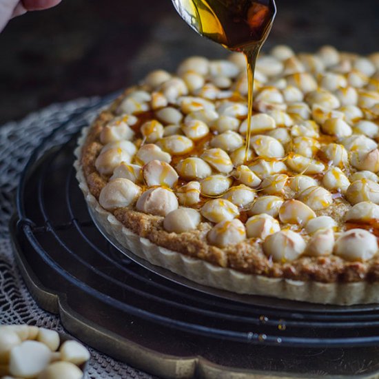 Macadamia and Golden Syrup Tart