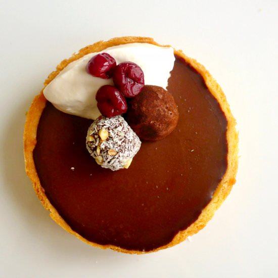 Sour Cherry and Chocolate Tart