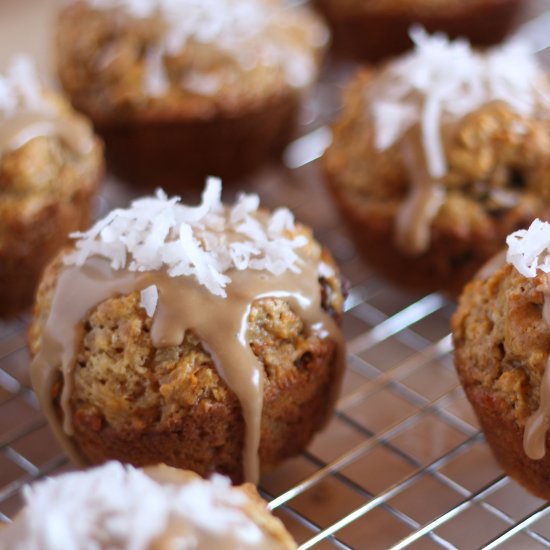 Maple-Iced Morning Glory Muffins