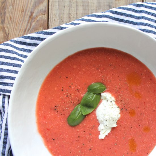 Strawberry and Tomato Gazpacho