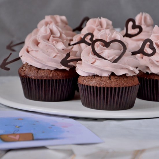 Chocolate Muffins with Raspberry