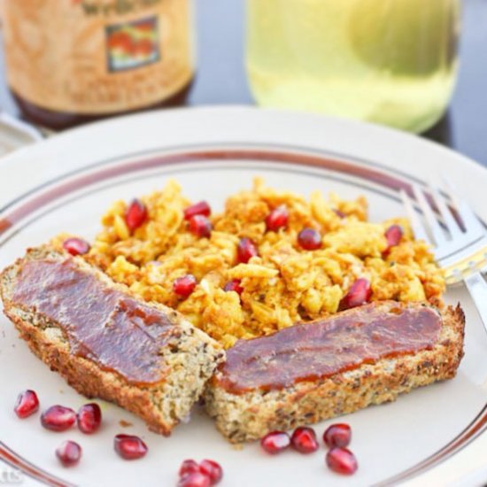 Paleo Banana Bread, Pomegranate Eggs