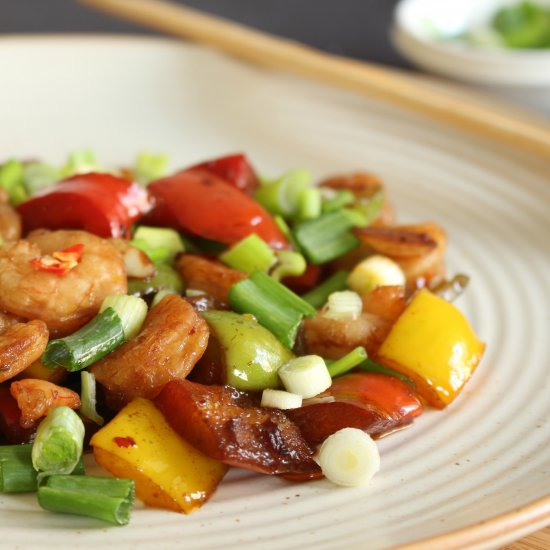 Prawns and Peppers Stir Fry