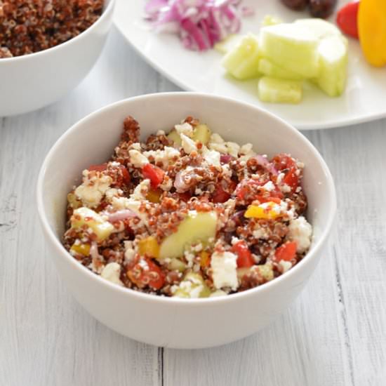 Quinoa Greek Salad for One