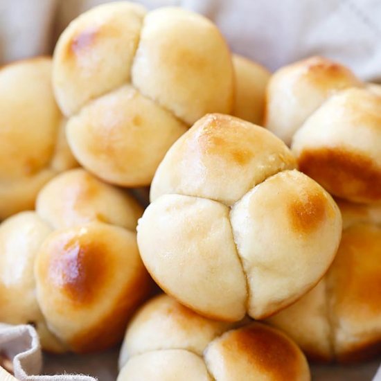 Honey Butter Clover Rolls