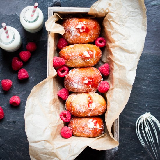 Raspberry Ripple Donuts