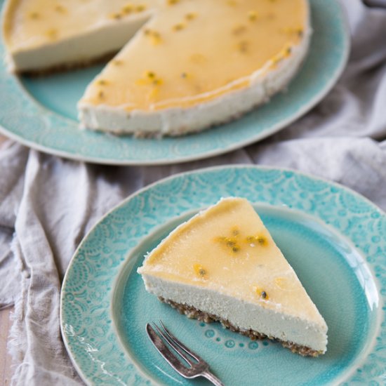 Vegan Passionfruit Cheesecake