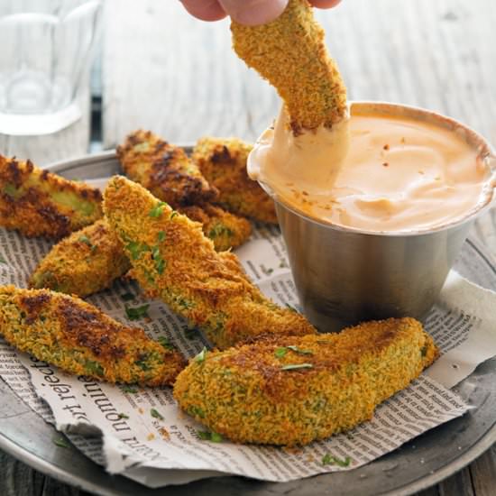 Coconut Crusted Baked Avocado Fries