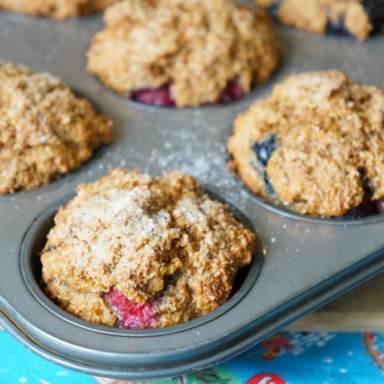 Mixed Berry Bran Muffins