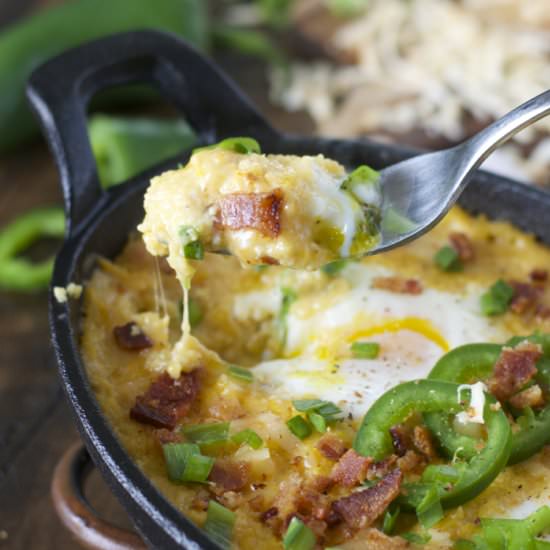 Baked Egg and Cheese Grits