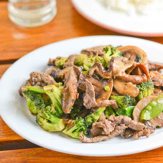 Steak Stir Fry with Mushrooms