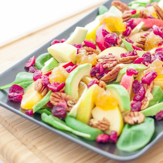 Apple, Cranberry and Walnuts Salad