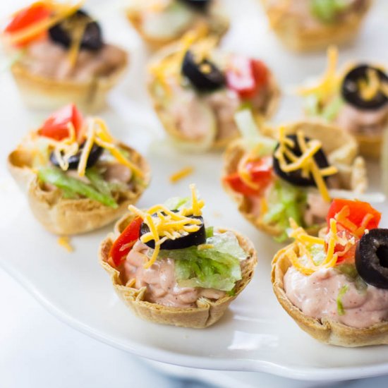 Mini Skinny Taco Dip Bites