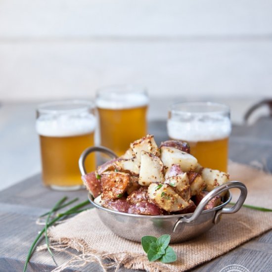 Roasted Beer Mustard Potato Salad