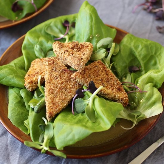 Spiced Hazelnut Crusted Tofu