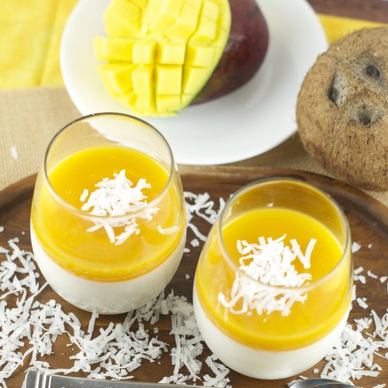 Coconut Panna Cotta With Mango