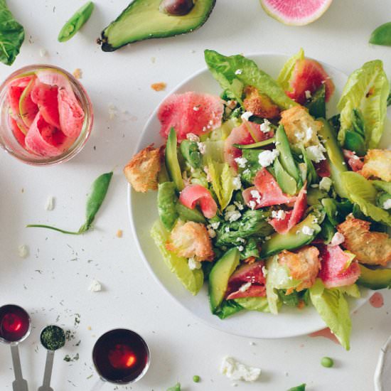 Spring Panzanella Salad