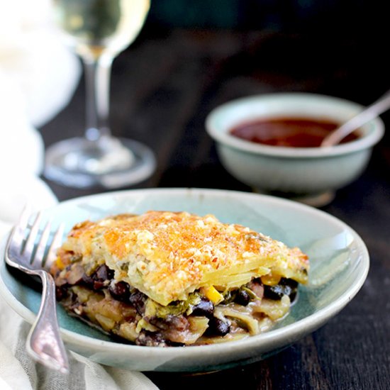 Black Bean Potato Au Gratin